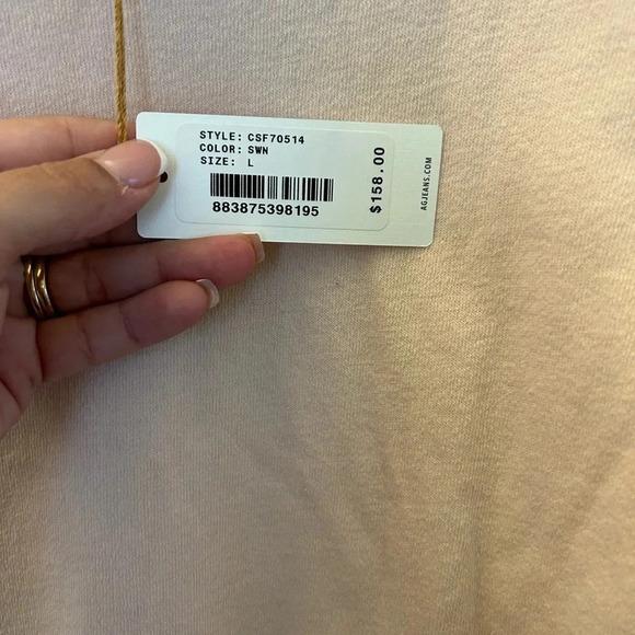 NWT Adriano Goldschmied AG Karis Sweatshirt in Sweet Dawn - Picture 7 of 10